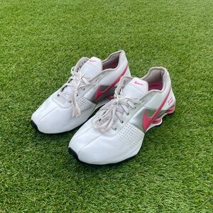 Nike Shox Women’s Running Shoes Size 11 White Pink Silver 317549-160